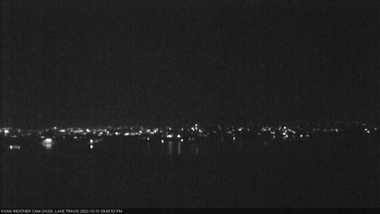 Lake Travis webcam, December 31, 2022 9:45 PM CT