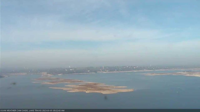 Lake Travis webcam, January 1, 2023 9:25 AM CT