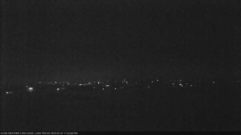 Lake Travis webcam, January 1, 2023 11:25 PM CT