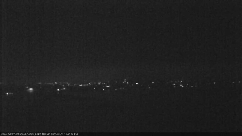 Lake Travis webcam, January 1, 2023 11:45 PM CT