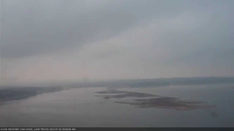 Lake Travis webcam, January 2, 2023 9:00 AM CT