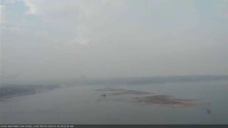Lake Travis webcam, January 2, 2023 9:25 AM CT