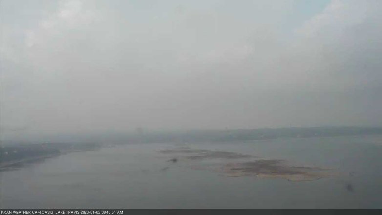 Lake Travis webcam, January 2, 2023 9:45 AM CT