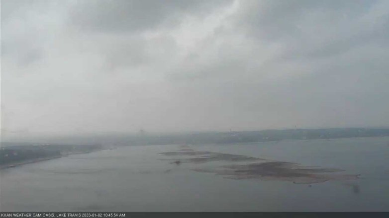 Lake Travis webcam, January 2, 2023 10:45 AM CT