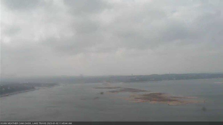 Lake Travis webcam, January 2, 2023 11:45 AM CT