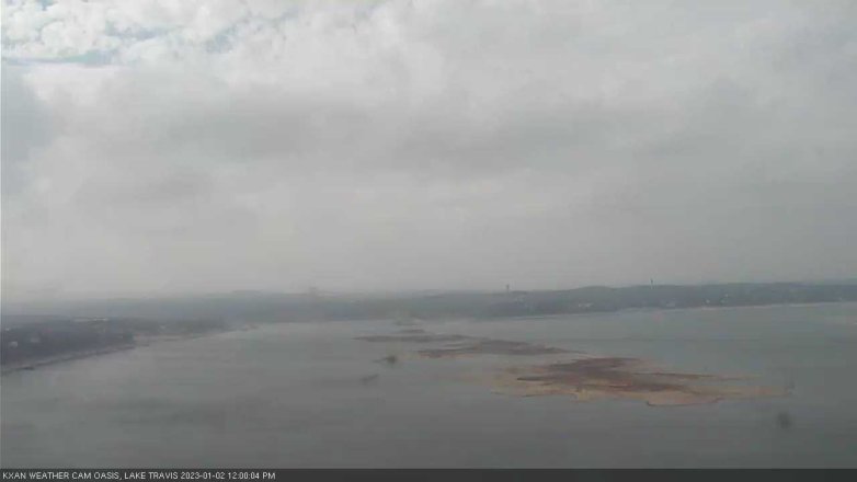 Lake Travis webcam, January 2, 2023 12:00 PM CT