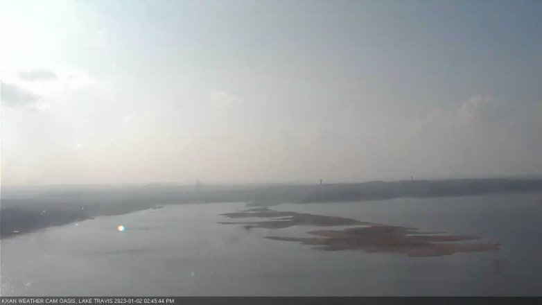 Lake Travis webcam, January 2, 2023 2:45 PM CT