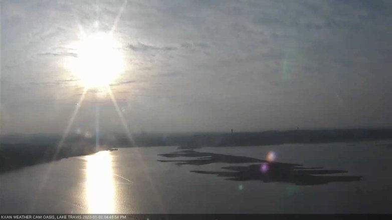 Lake Travis webcam, January 2, 2023 4:45 PM CT