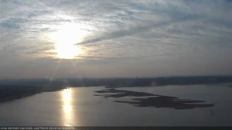 Lake Travis webcam, January 2, 2023 5:00 PM CT