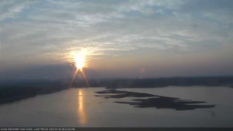 Lake Travis webcam, January 2, 2023 5:25 PM CT