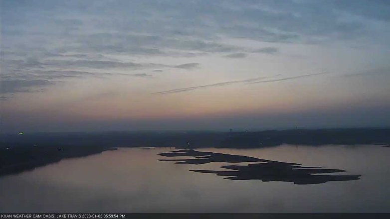 Lake Travis webcam, January 2, 2023 6:00 PM CT