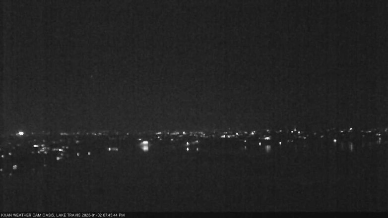 Lake Travis webcam, January 2, 2023 7:45 PM CT