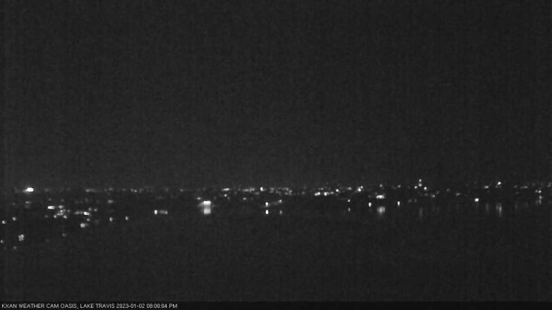 Lake Travis webcam, January 2, 2023 8:00 PM CT