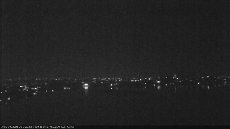 Lake Travis webcam, January 2, 2023 8:25 PM CT