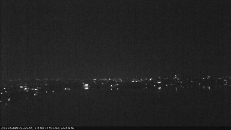 Lake Travis webcam, January 2, 2023 8:45 PM CT