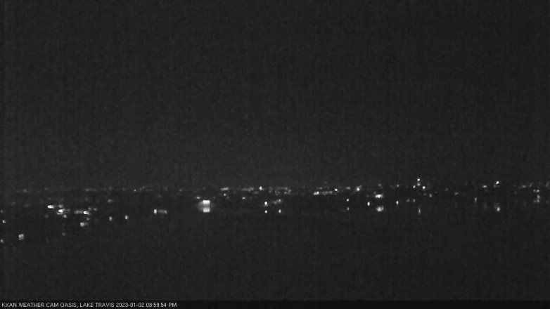Lake Travis webcam, January 2, 2023 9:00 PM CT