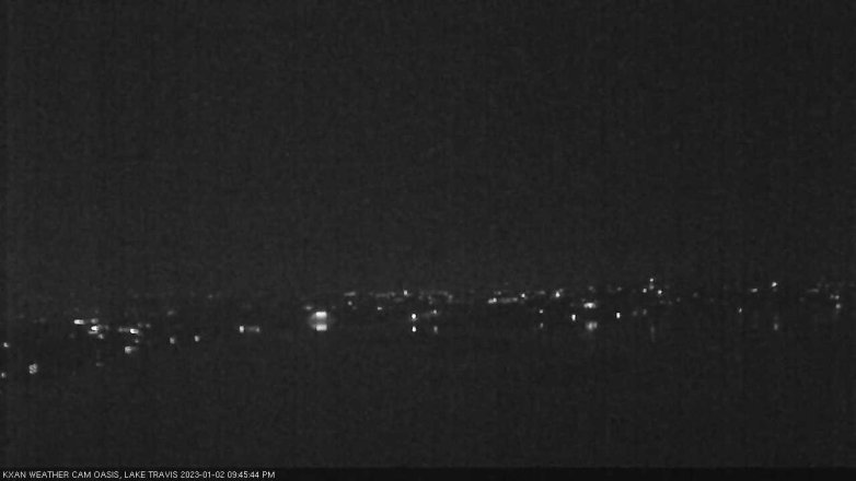 Lake Travis webcam, January 2, 2023 9:45 PM CT
