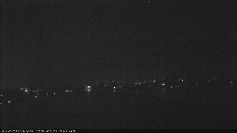 Lake Travis webcam, January 2, 2023 10:25 PM CT
