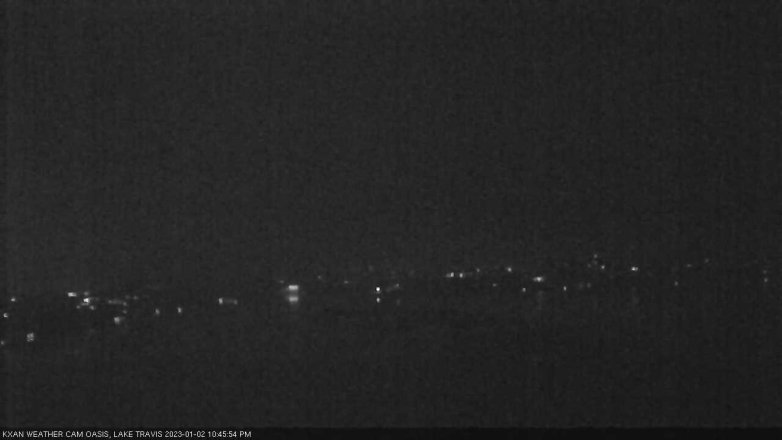 Lake Travis webcam, January 2, 2023 10:45 PM CT