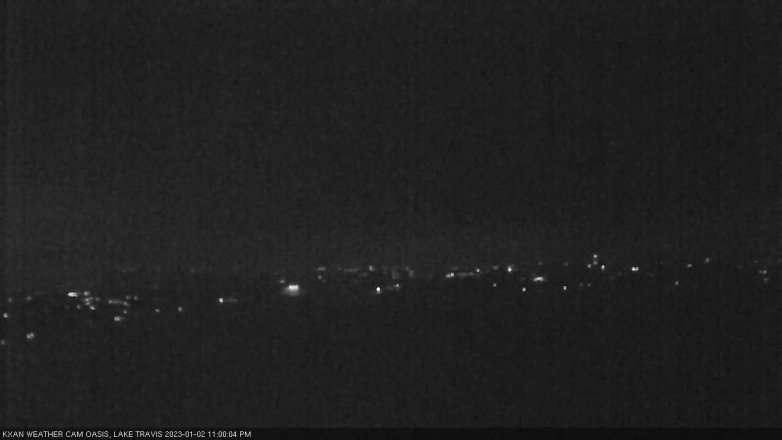 Lake Travis webcam, January 2, 2023 11:00 PM CT