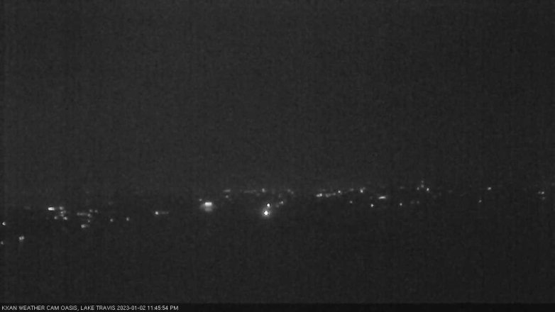 Lake Travis webcam, January 2, 2023 11:45 PM CT