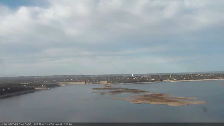 Lake Travis webcam, January 3, 2023 9:25 AM CT