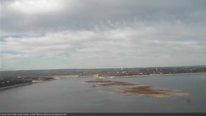 Lake Travis webcam, January 3, 2023 9:45 AM CT
