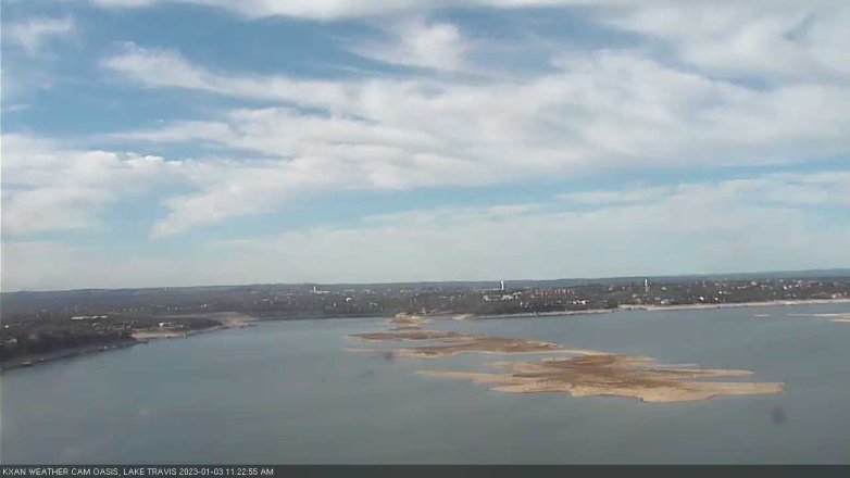 Lake Travis webcam, January 3, 2023 11:25 AM CT