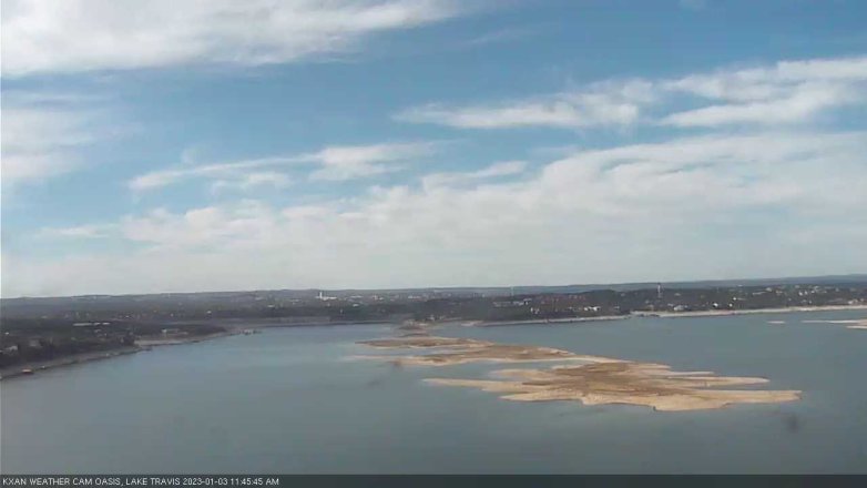 Lake Travis webcam, January 3, 2023 11:45 AM CT