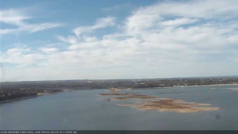 Lake Travis webcam, January 3, 2023 12:00 PM CT