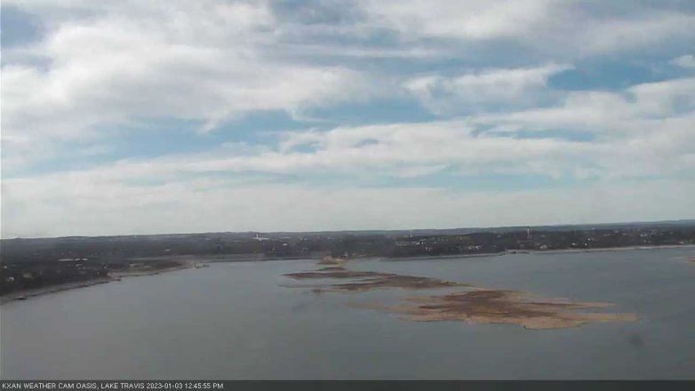 Lake Travis webcam, January 3, 2023 12:45 PM CT