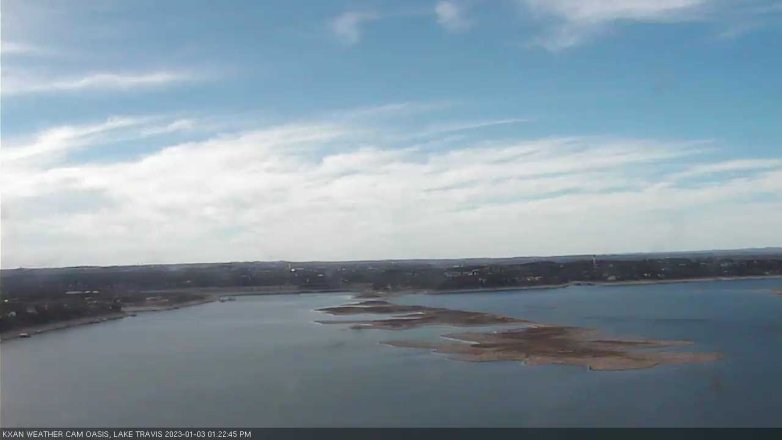 Lake Travis webcam, January 3, 2023 1:25 PM CT