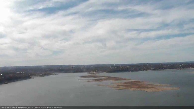 Lake Travis webcam, January 3, 2023 1:45 PM CT