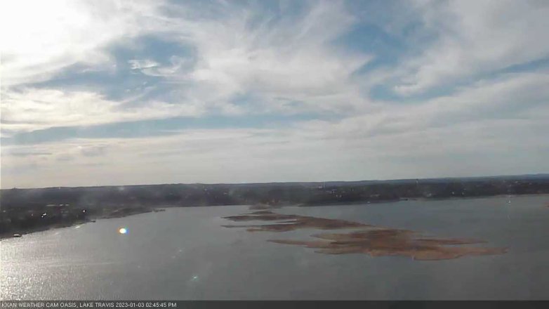 Lake Travis webcam, January 3, 2023 2:45 PM CT