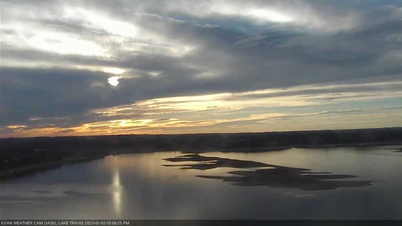 Lake Travis webcam, January 3, 2023 5:00 PM CT