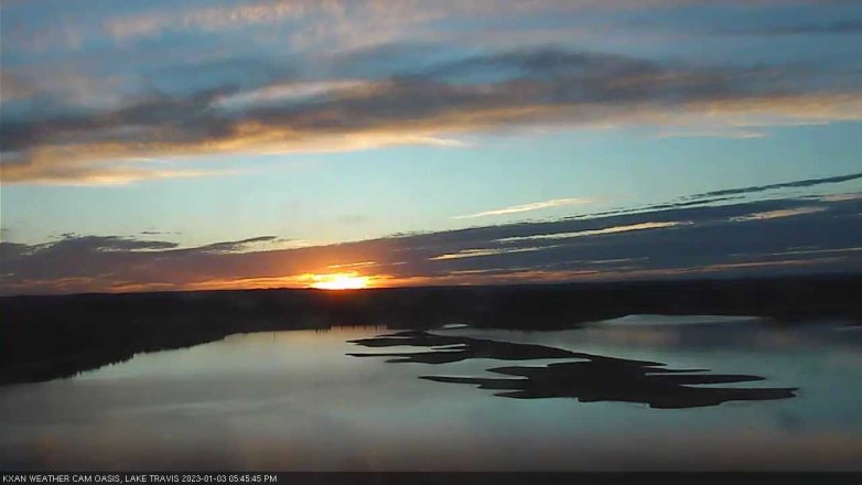 Lake Travis webcam, January 3, 2023 5:45 PM CT