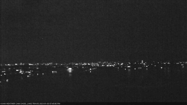 Lake Travis webcam, January 3, 2023 7:45 PM CT