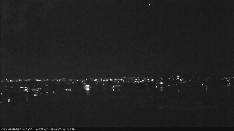 Lake Travis webcam, January 3, 2023 10:25 PM CT