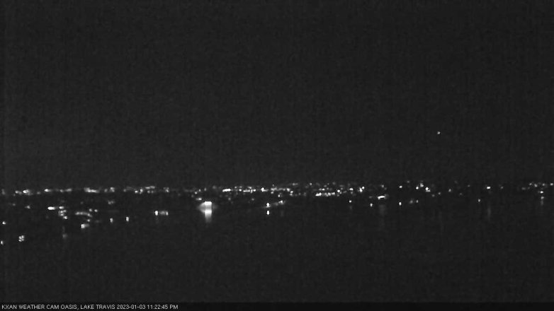 Lake Travis webcam, January 3, 2023 11:25 PM CT