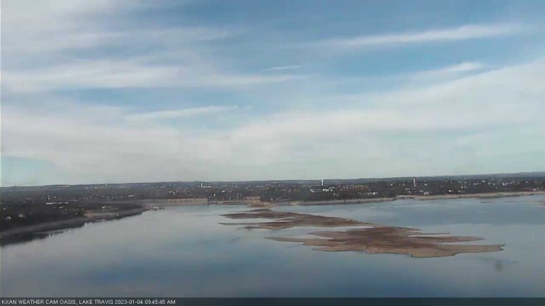 Lake Travis webcam, January 4, 2023 9:45 AM CT