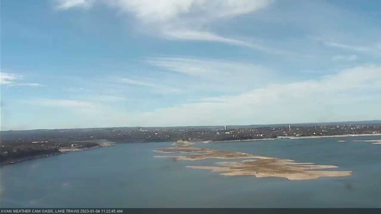 Lake Travis webcam, January 4, 2023 11:25 AM CT
