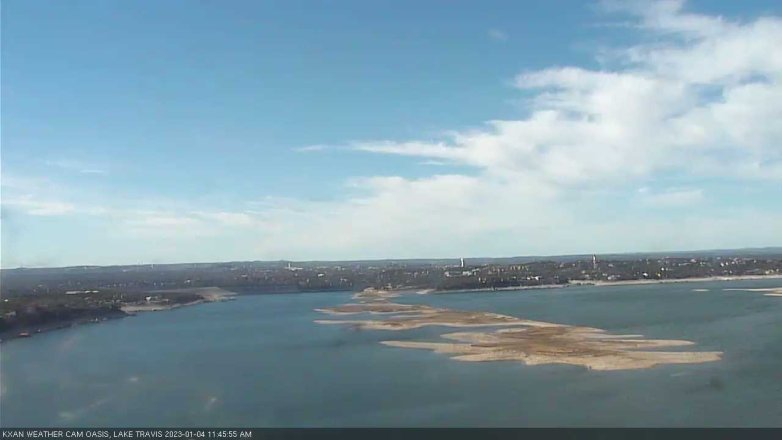 Lake Travis webcam, January 4, 2023 11:45 AM CT