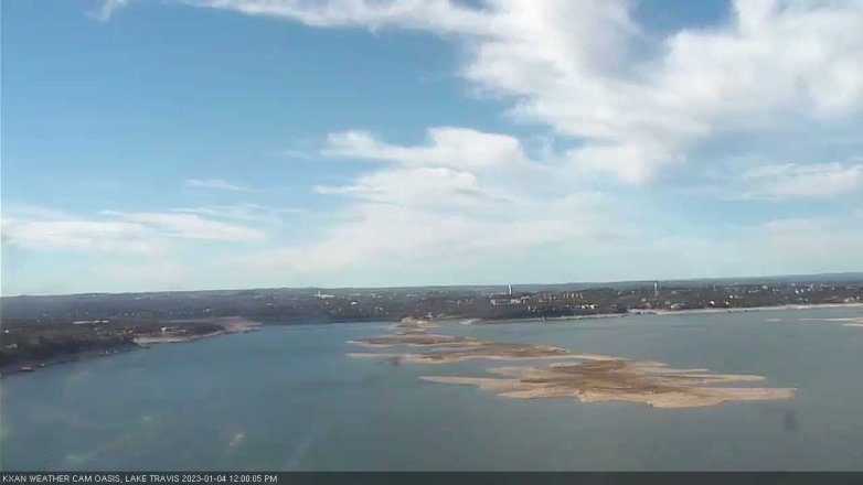 Lake Travis webcam, January 4, 2023 12:00 PM CT