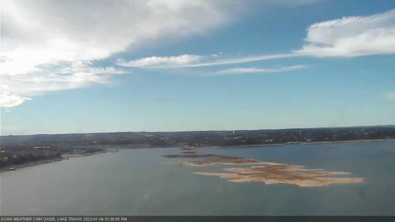 Lake Travis webcam, January 4, 2023 1:00 PM CT