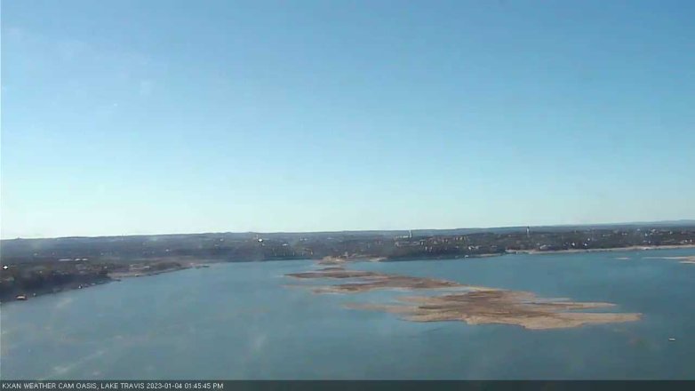 Lake Travis webcam, January 4, 2023 1:45 PM CT