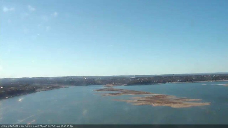 Lake Travis webcam, January 4, 2023 2:00 PM CT