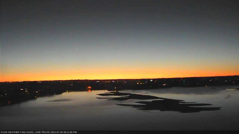 Lake Travis webcam, January 4, 2023 6:25 PM CT