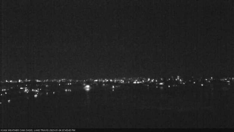 Lake Travis webcam, January 4, 2023 7:45 PM CT