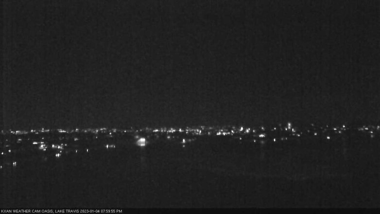 Lake Travis webcam, January 4, 2023 8:00 PM CT