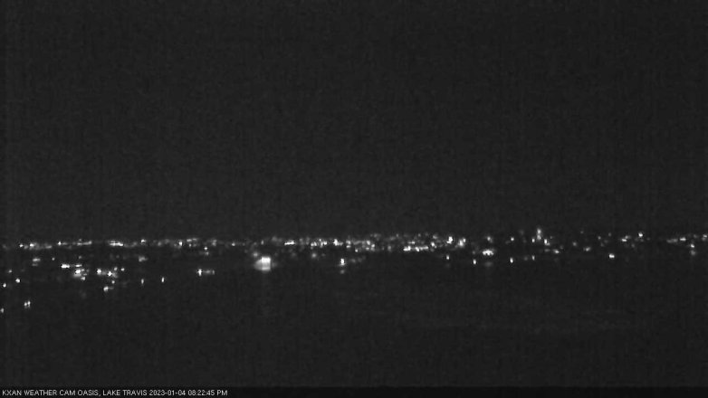 Lake Travis webcam, January 4, 2023 8:25 PM CT